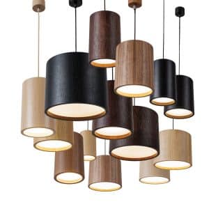 WOOD PENDANT LIGHTS WITH DIFFUSER